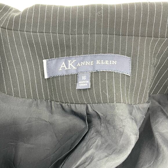Anne Klein Black Pinstripe Button Jacket (16) - Picture 10 of 10